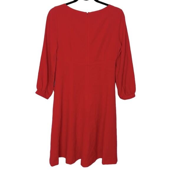 Tibi Red 100% Virgin Wool Long sleeve dress women’s size 6 - Picture 5 of 7